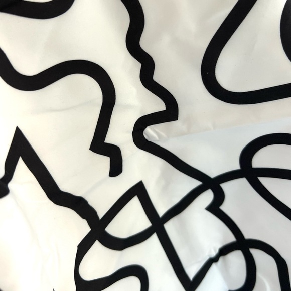 Modern Black and White Throw Pillow Cover, 18”x18” - Picture 6 of 7